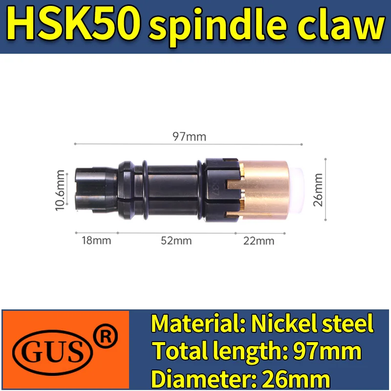 GUS HSK32 HSK40 HSK50 HSK63 Spindle Gripper Claw Clamp 4 Petal Pull Clamp Tool Five axis machine tool holder CNC Machine Center