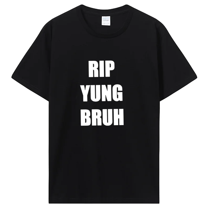 Rip Yung Bruh T Shirt Lil Tracy Meme Peep T-shirt Funny Summer Cotton Tshirt Oversized Clothing Yung Lean Tees Streetwear