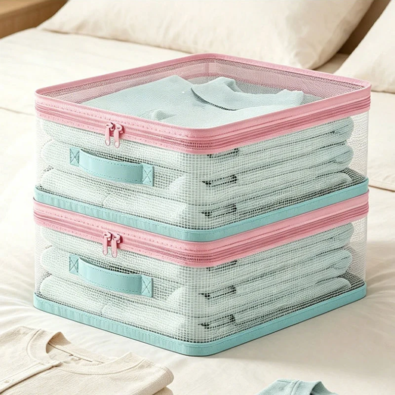 Bed Sheet Storage Bags Transparent Clothes Blankets Packing Box Waterproof Clear Bedding Underbed Drawer Storage Bag view 3