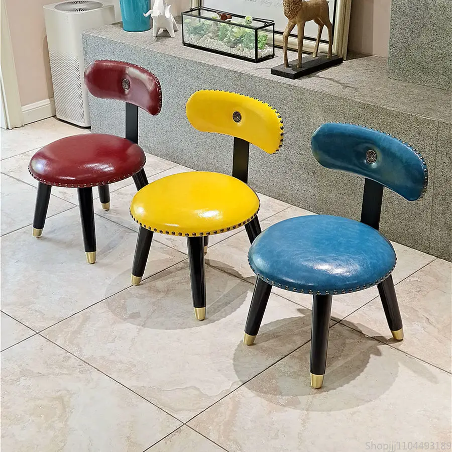 

Кожаный пуф Americana — роскошная подставка для ног из массива дерева для гостиной