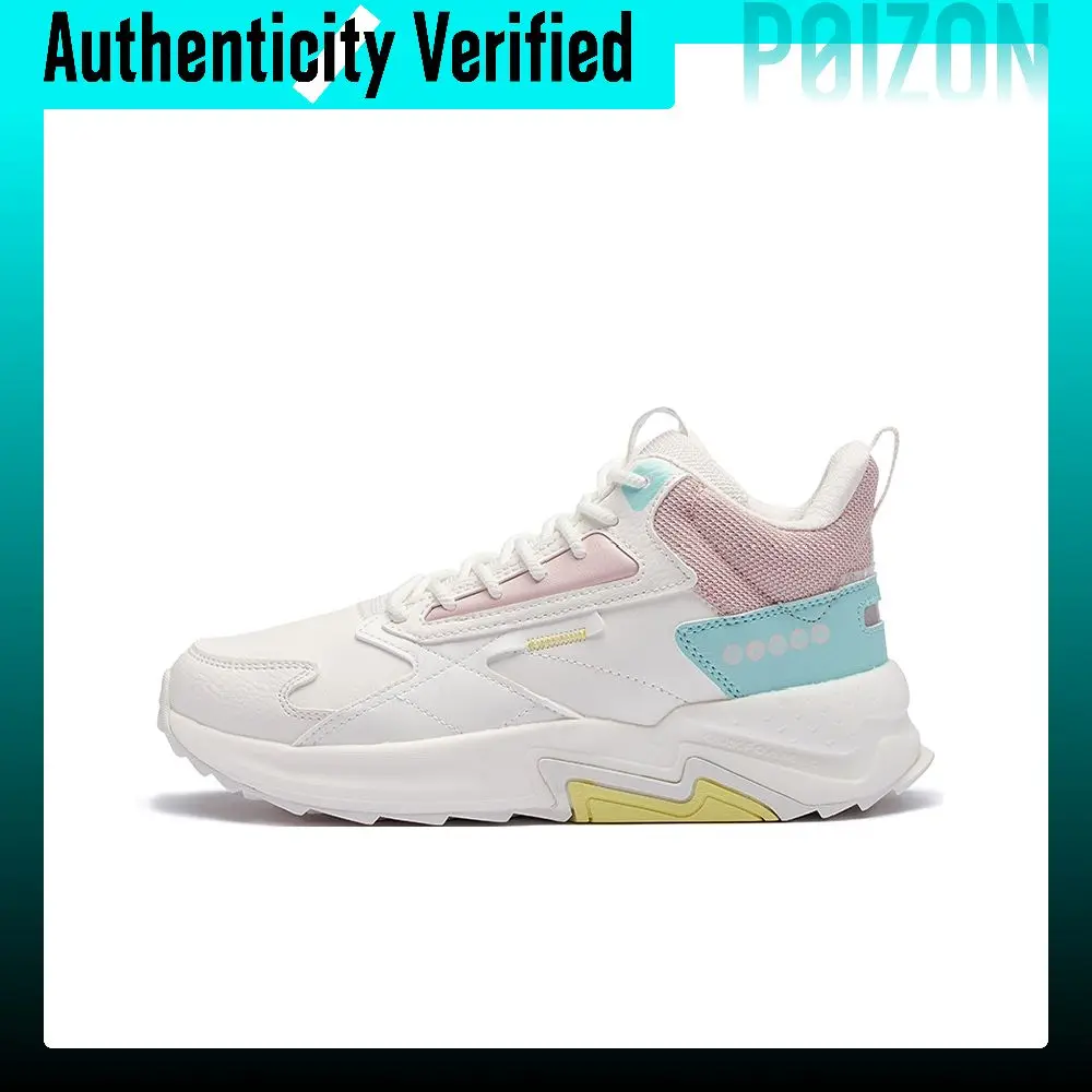 361° Slip Resistant, Abrasion Resistant, Breathable Mid top Casual Shoes Women's White Pink 582246731A