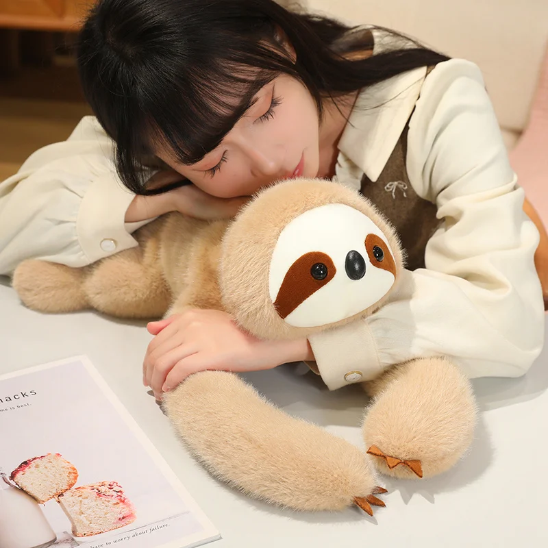 Hot Lying-on-back Plush Toy lLon Elephant Raccoon Hippos Pig Panda Sloth Animals Soft Baby Comforting Figurine Dolls Gifts Decor
