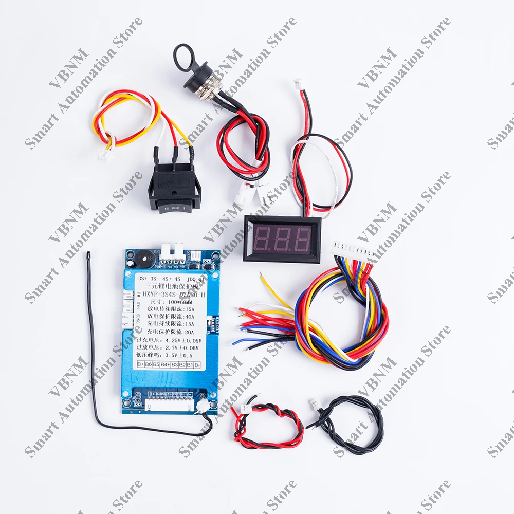 BMS 7S 25.9V 15A, Balance, NTC Temperature, ON OFF Switch, Build-in Buzzer, Voltmeter, Low Voltage Alarm For 3.7V Li-ion Battery