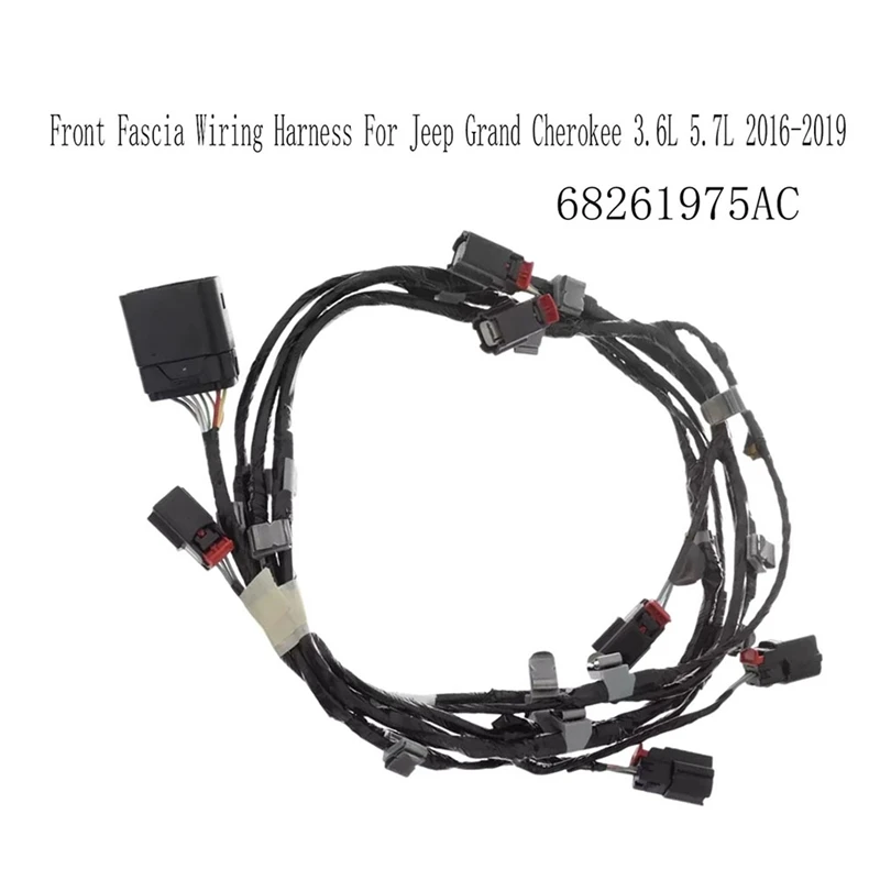 68261975 Rangkaian Kabel Fasia Depan AC untuk Jeep Grand Cherokee 3.6L 5.7L 2016-2019 Harness Sensor Bumper Depan