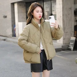 Cotton Jacket Women's Short Down Cotton Jacket Korean Version Thickened Bread Jacket Stand Collar Small Cotton Jacket Jacket