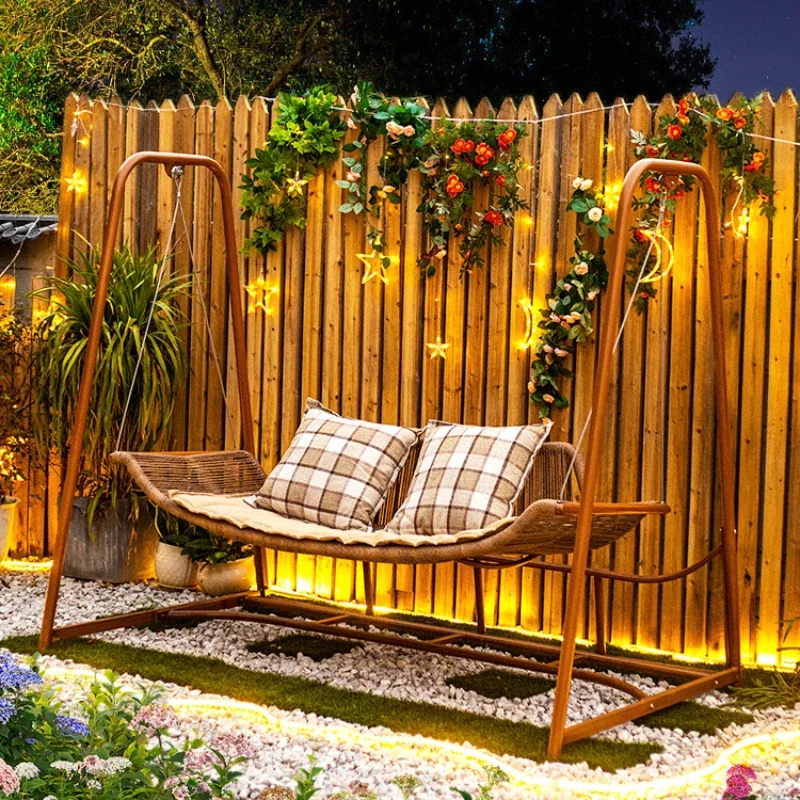 

Rocking Chair Gardening Stool Patio Chairs Lounge Outdoor Seating Area to the Balcony Garden Sofa Furniture Armchair Terrace Set