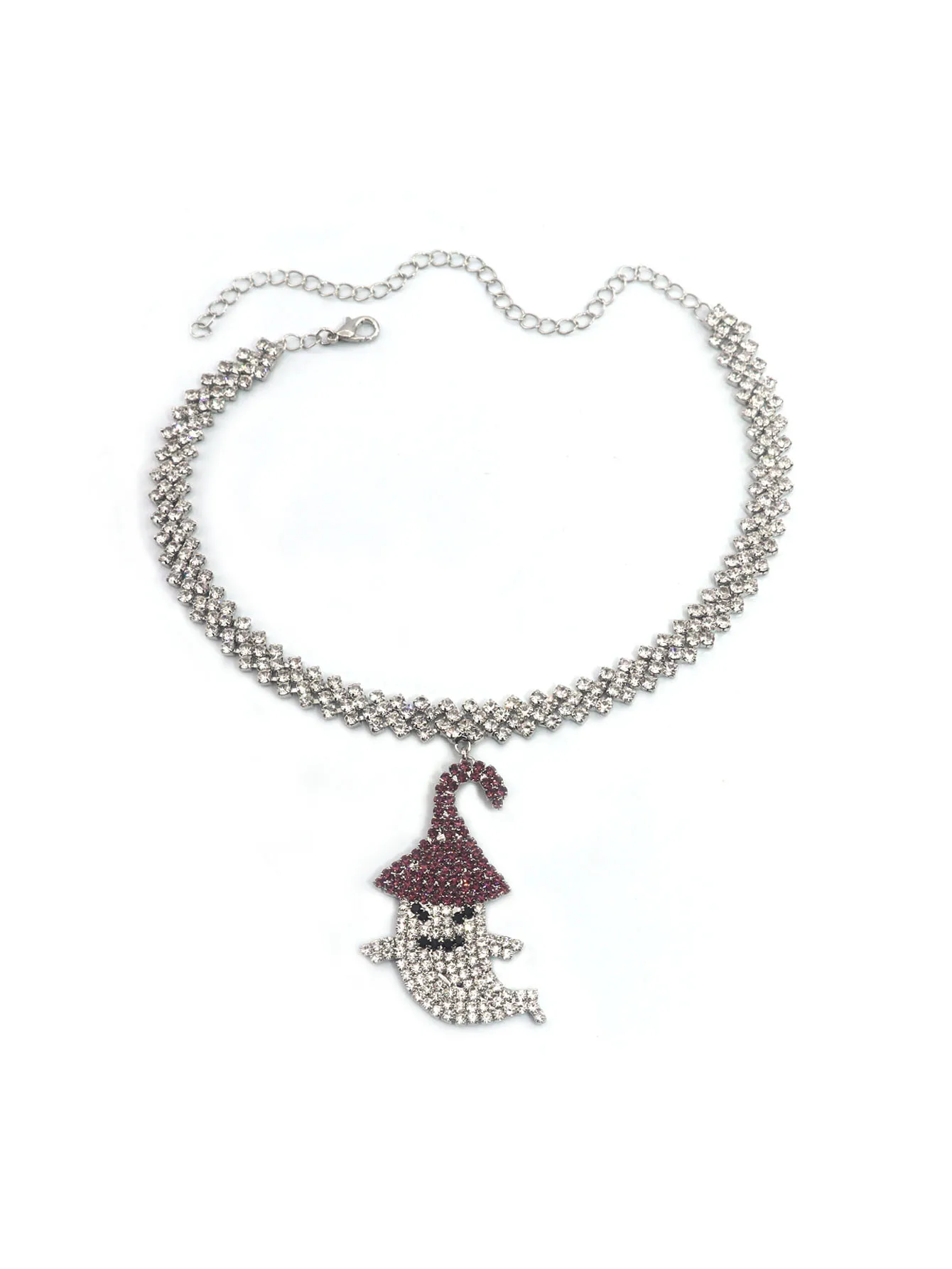 1pcs Halloween Accessories Necklace Ghost Horror Short Necklace Clavicle Chain Women's Festival Accessories
