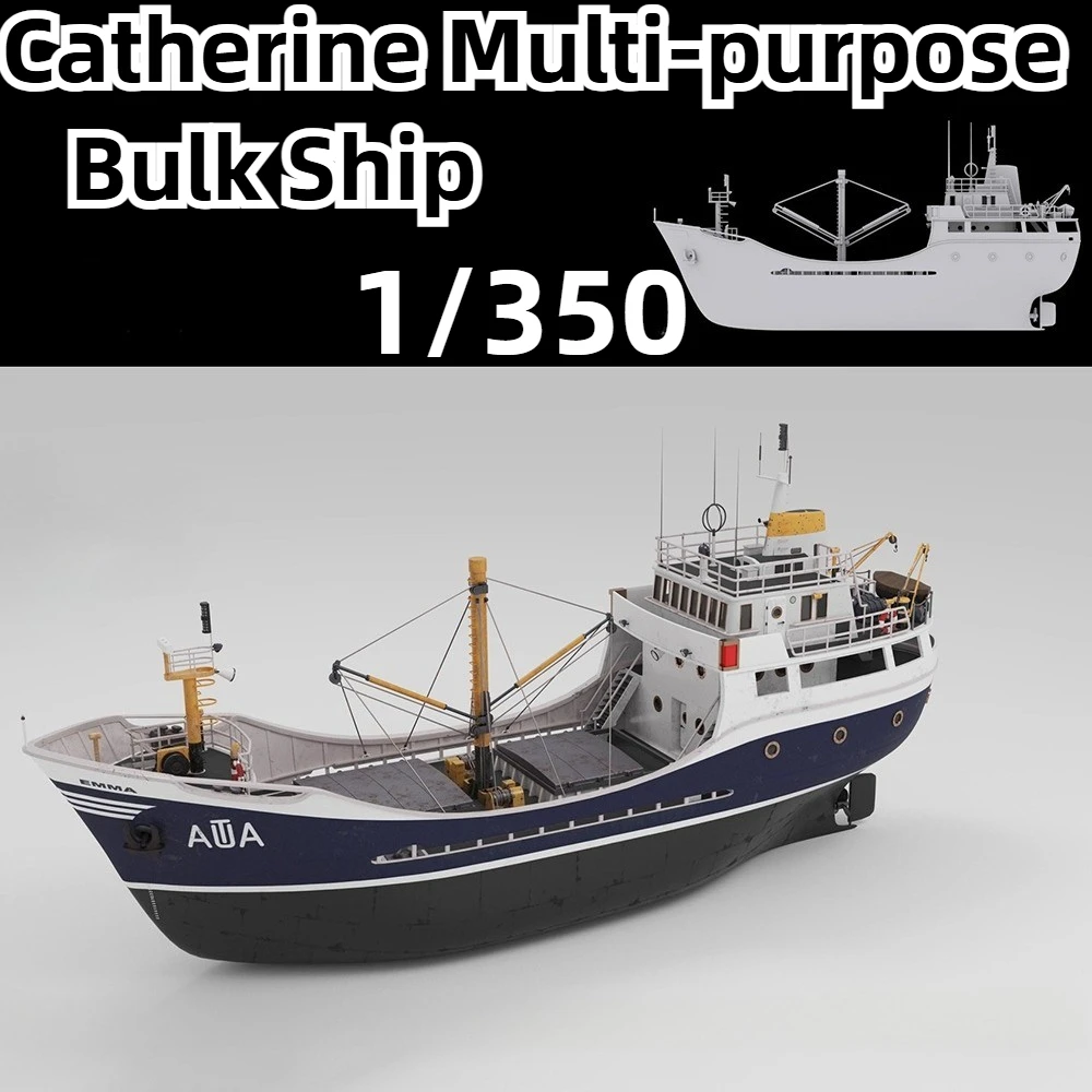Catherine Multipurpose Bulk Carrier Ship Model Kit 1/350 Small Bulk Carrier Assembly Model Adult DIY Hand-assembled Ship Toy