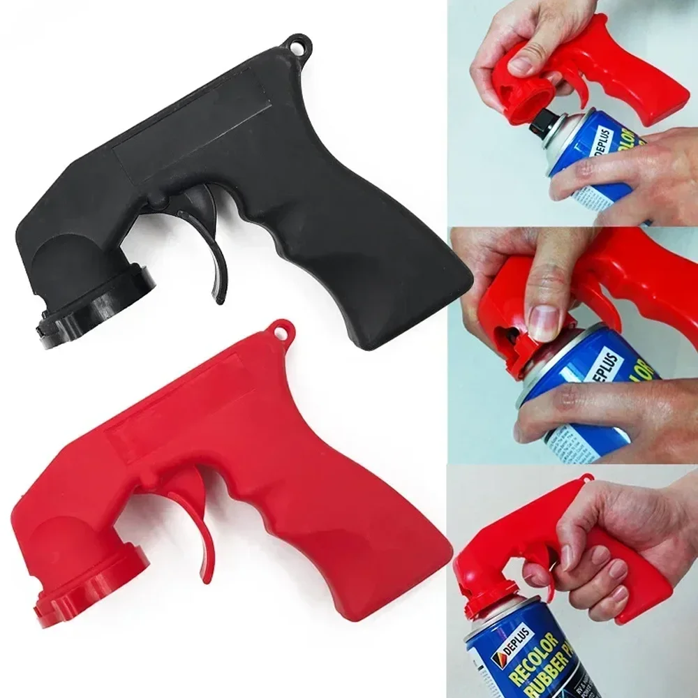 Paint Spray Handle Bottle Adapter New Arrival Black Universal Protable Ergonomic Full Grip Locking Auto Maintenance Repair Tool
