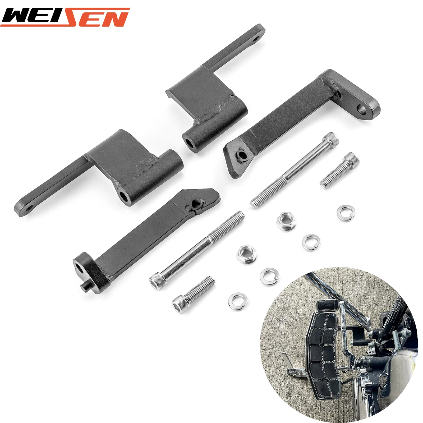 

Motorcycle Driver Floorboard Relocation Brackets Extension Spacers for 2009-2024 Harley Touring FLHT, FLHR, FLTR, FLHX/FL Trikes