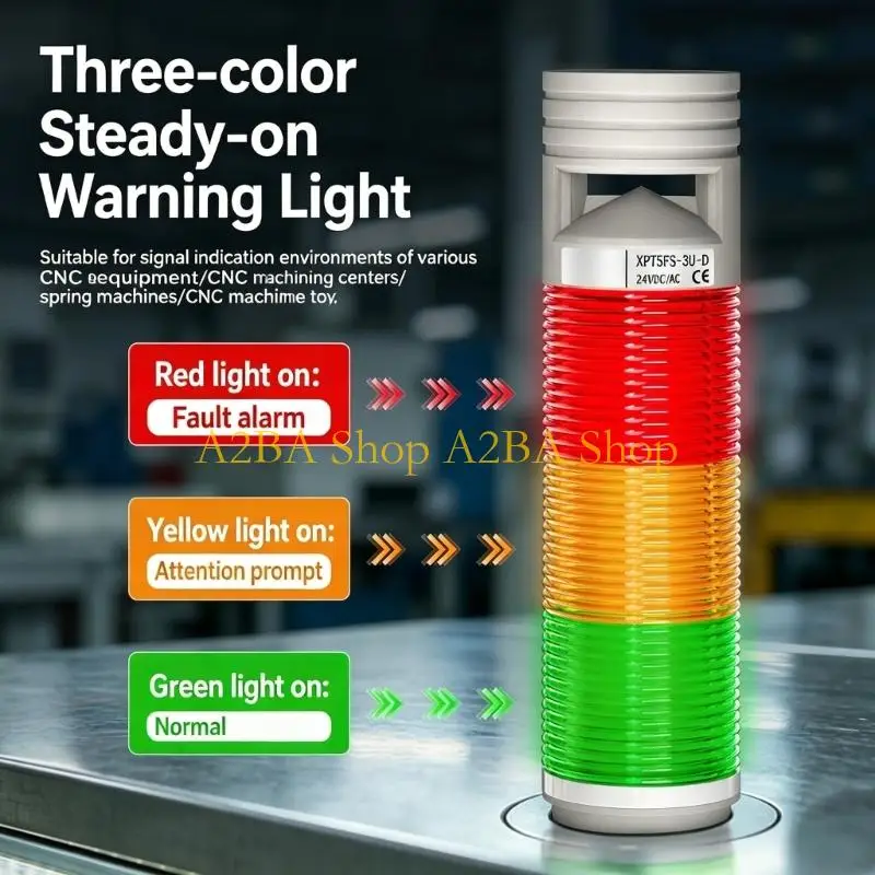 A2BA Automation Line Tower Light, Three Color LED Machine for Industrial Equipment Use in Daily Work