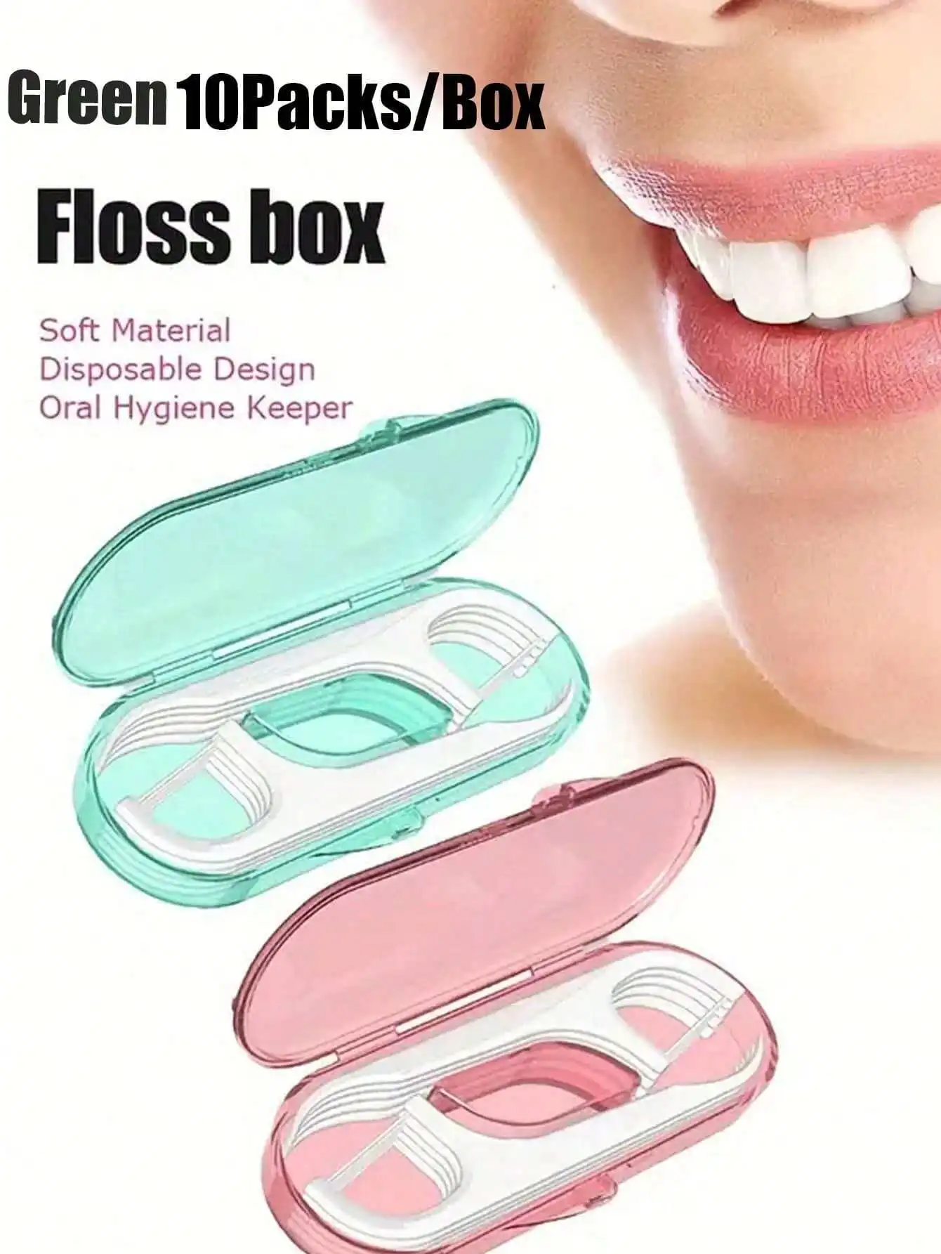 10 יח'\קופסא חוט מתקן קשיחות גבוהה ניקוי עמוק, נייד חד פעמי היגייני flosser נסיעות, עיצוב ארגונומי