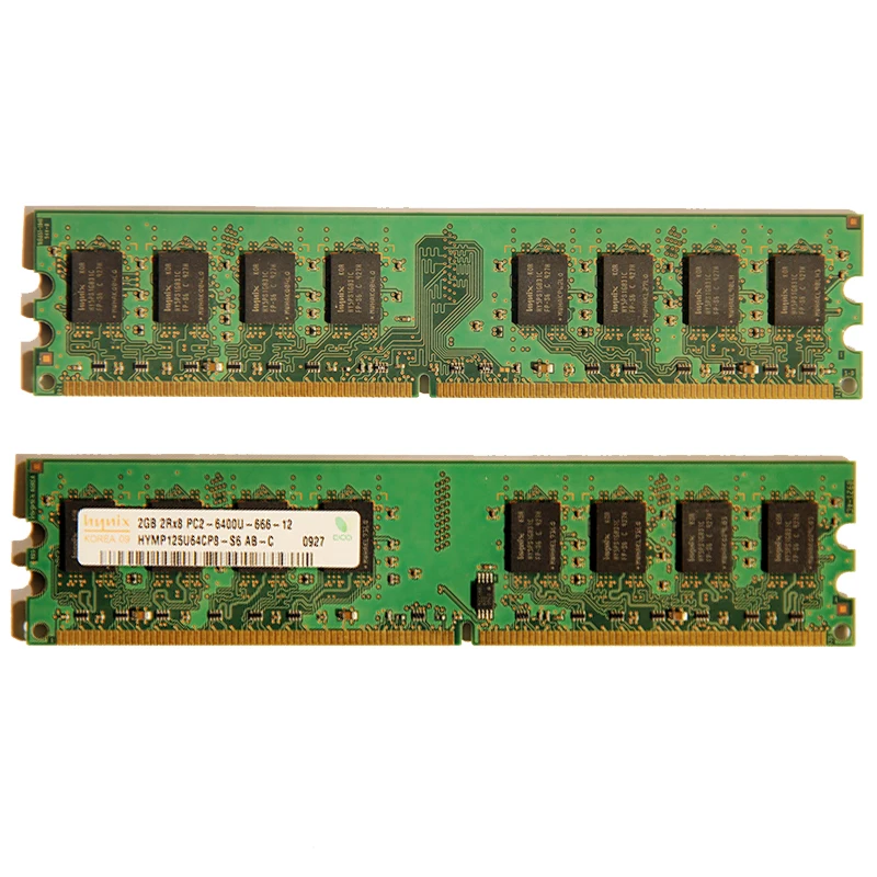 Hynix Ddr2 RAM 2GB 800MHz Để Bàn Nhớ DDR2 2GB 2Rx8 PC2-6400U-666-12 Ddr2 800 2Gb Máy Tính Để Bàn RAM bộ Nhớ