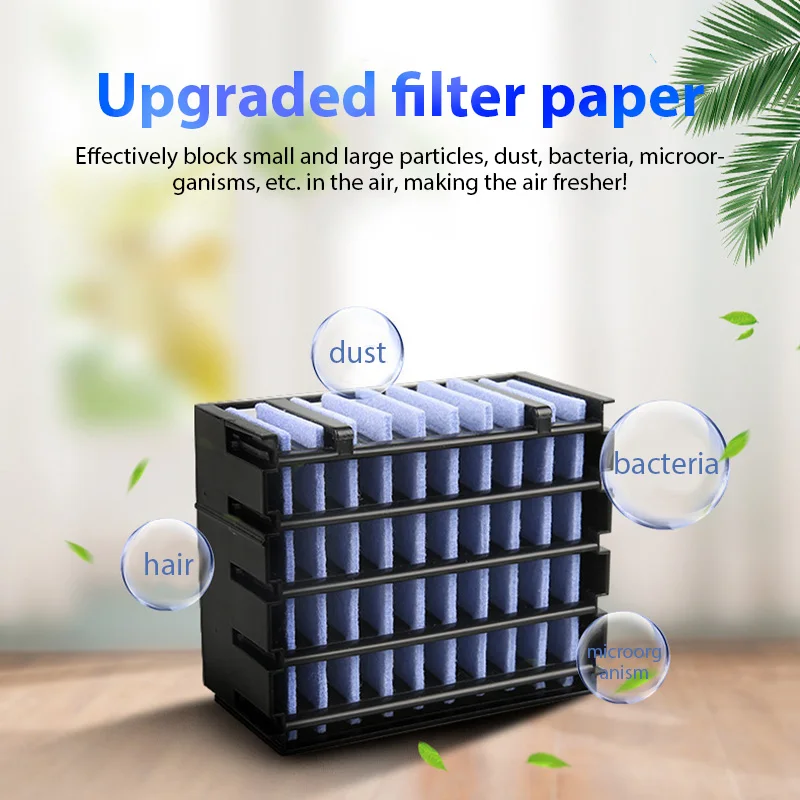 Mini Air Conditioning Fan Portable Cooling Fans Household Office Desktop Small Air Cooler Mobile Humidification Water-cooled Fan image 5