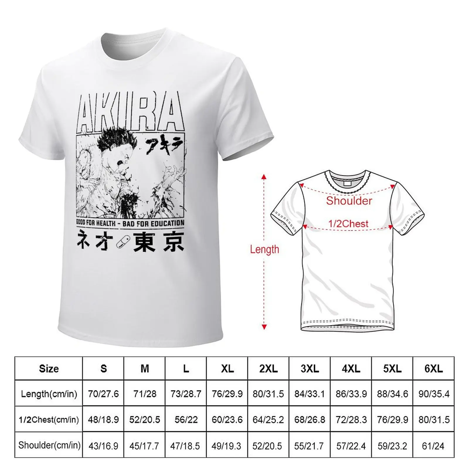 Akira Tetsuo Neo Tokyo T-shirt oversizeds sports fans fitted t shirts for men