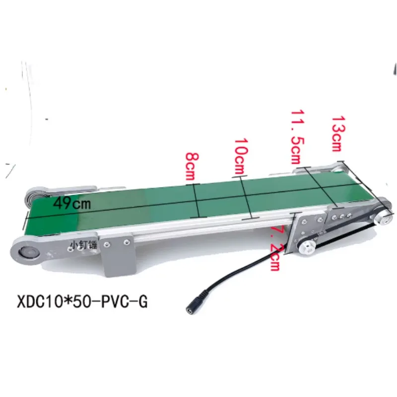 DC 12V Electric Desktop Conveyor Belt Technology Production Elevator Model Friction Experiment Device Speed Adjustable 0-116RPM