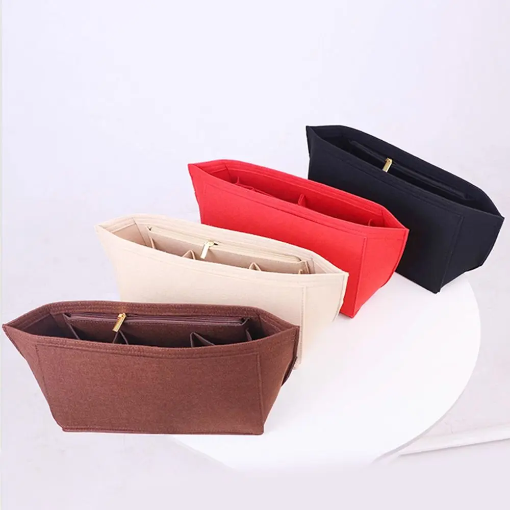 New Felt Insert Bag Travel Portable Linner Bag Multi-Pocket Storage Bags for Handbag