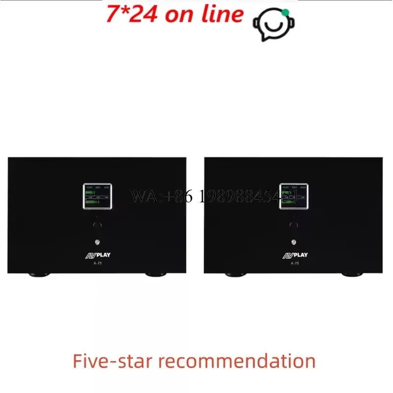 WMWMNU AVplay A-75 Two Power Amplifier HIFI Class a Power Amp With Dynamic Voltage LCD Display Bridge Single Channel Power