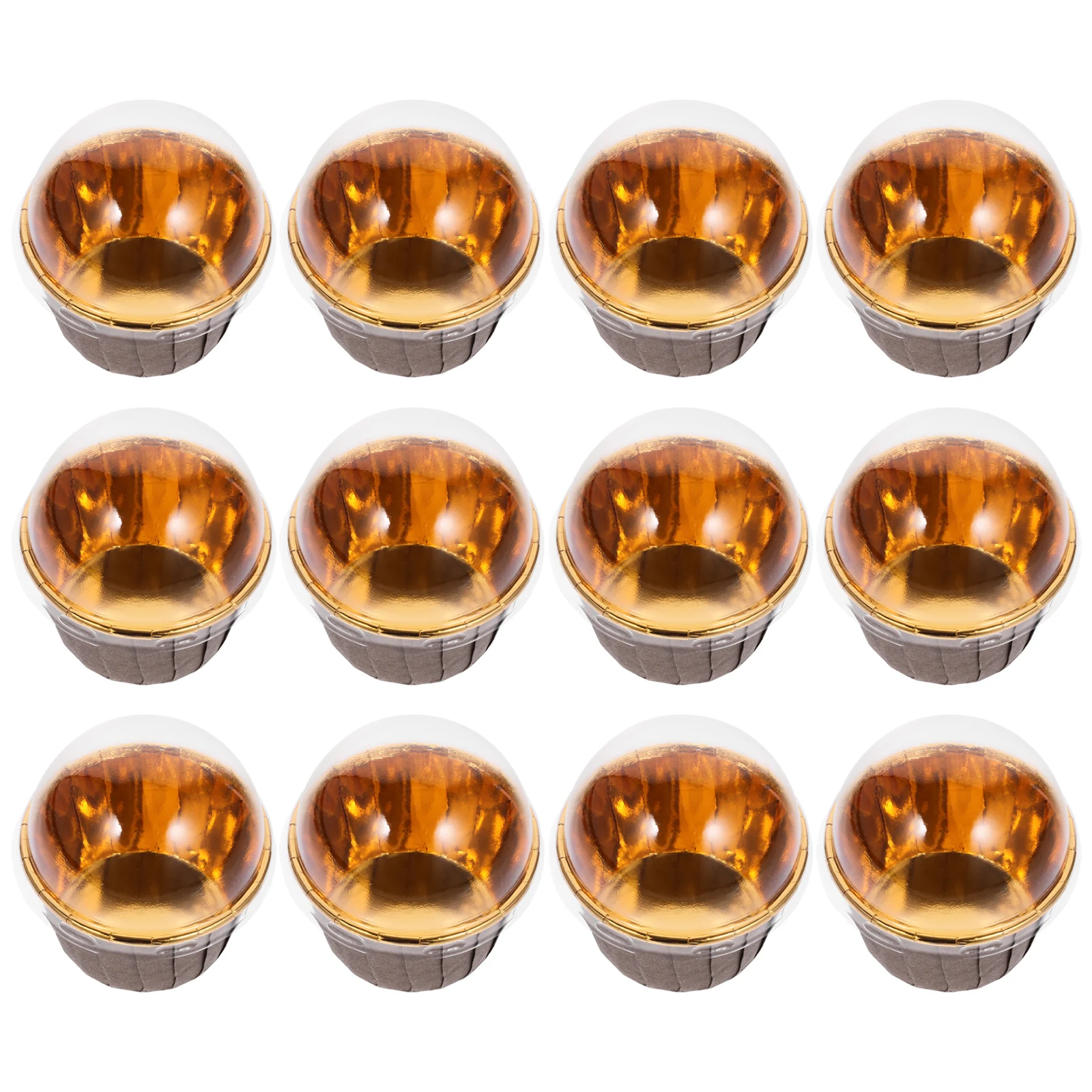 

50 set Baking Cups Thick Material Large Capacity Cake Molds Containers Crimping Dessert Eco Friendly Safe Festive