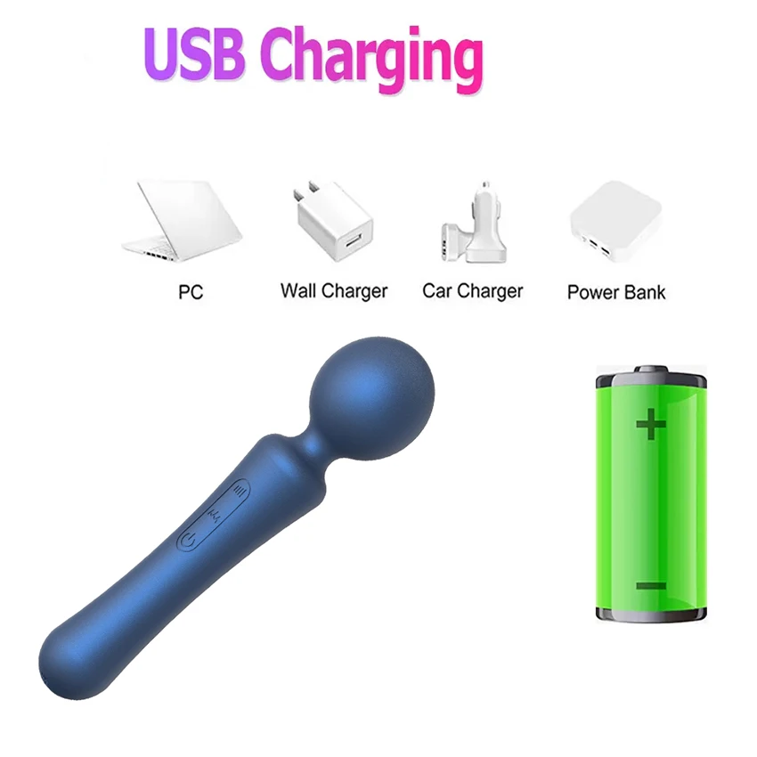 عصا سحرية قوية هزاز دسار للإناث الاستمناء النشوة الجنسية عصا مدلك الحلمة البظر محفز الجنس لعب للمرأة 18