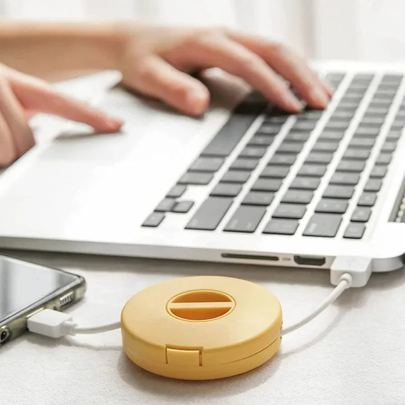 Portable Multifunctional Wire Winder Box Data Cable Storage Case Headphone Container USB Charger Holder Wire Organization So