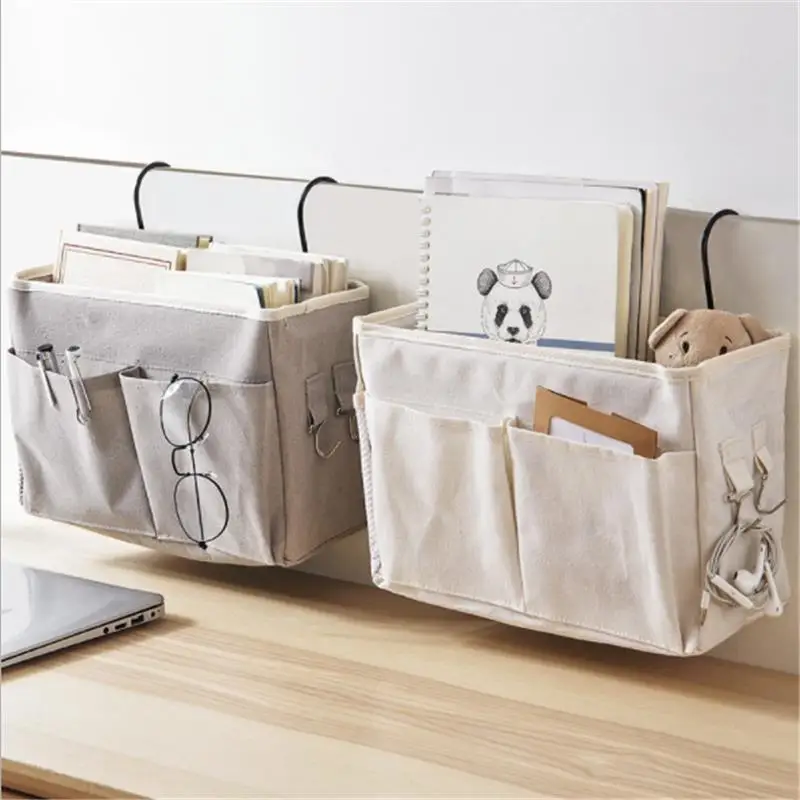 Bedside Storage Hanging Bag Bed Table Shelf Basket Rack Organizer Hanging Hanger Bedroom Bag Dormitory Bedside Storage Pouch