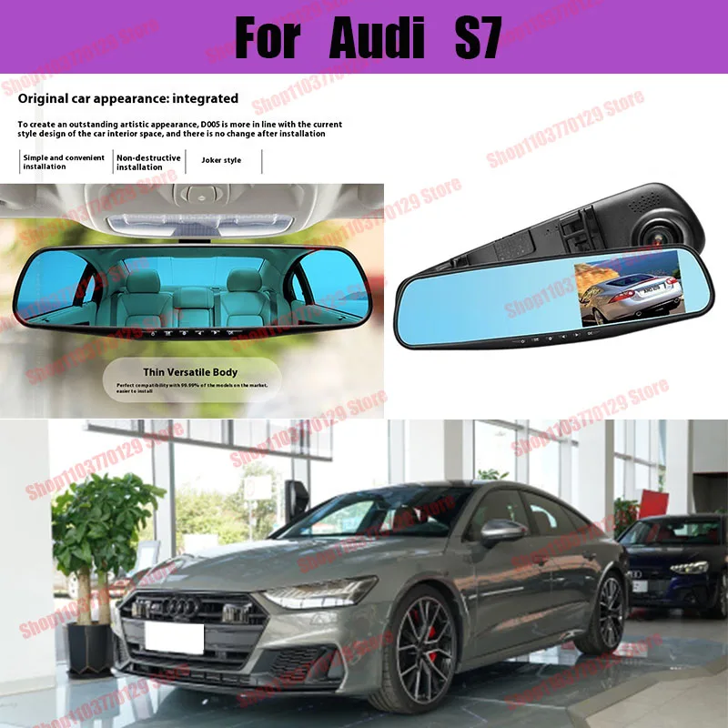 

For Audi S7 High definition dual lens driving recorder with front and rear dual recording reverse images Car dvr