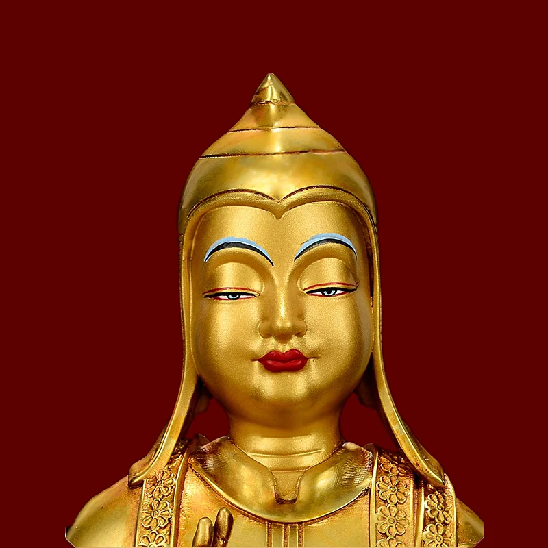 Venerable Atixia Buddha Statue 5 Inch 7 Inch Pure Copper Seiko Carving Xizang Buddhist Hall Ornament Jue Wo and Venerable
