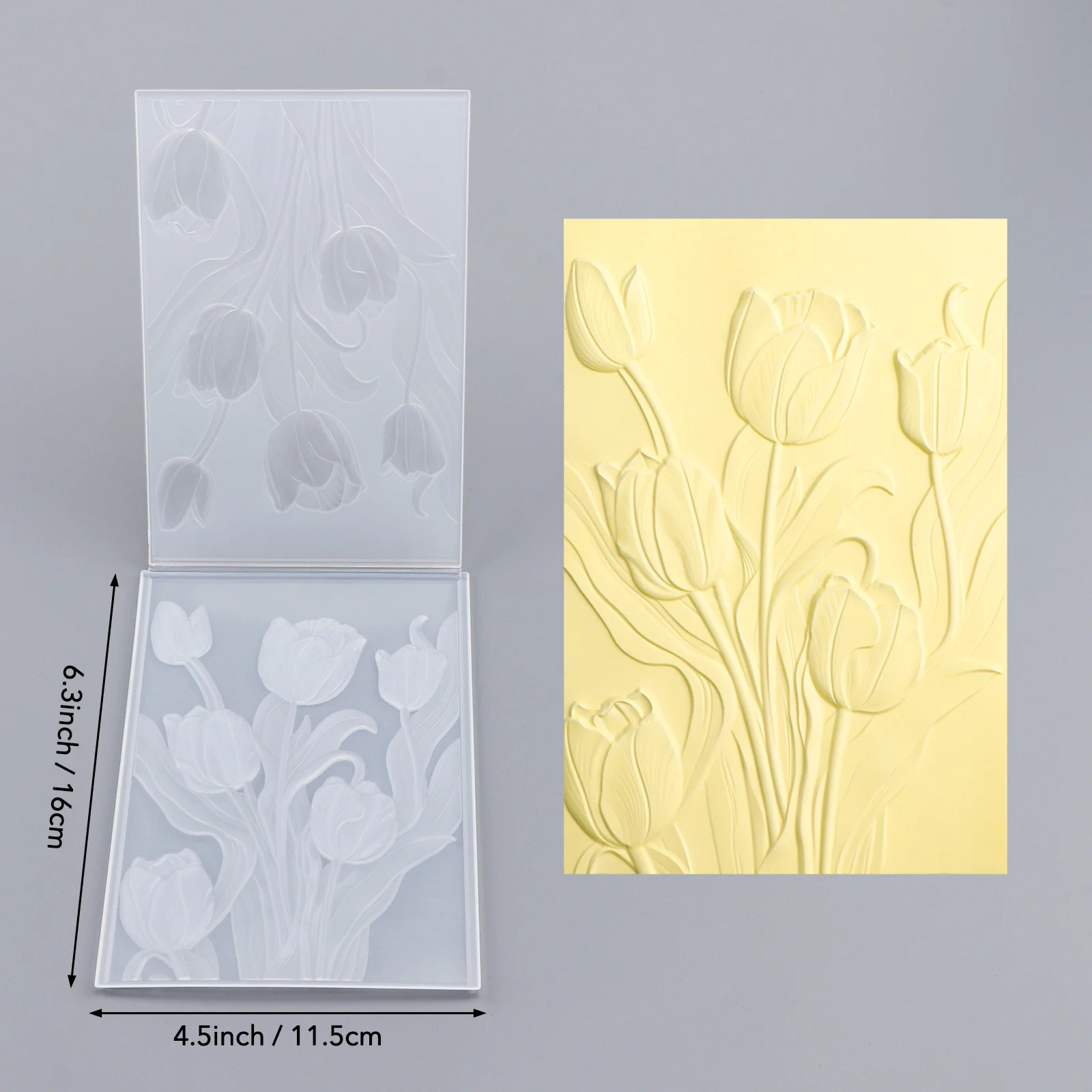 

Spring Decor, Tulip 3D Embossing Folder for Wedding Card Making&Scrapbooking -Durable Plastic, Easy Embossing - Perfect 2025 Hot
