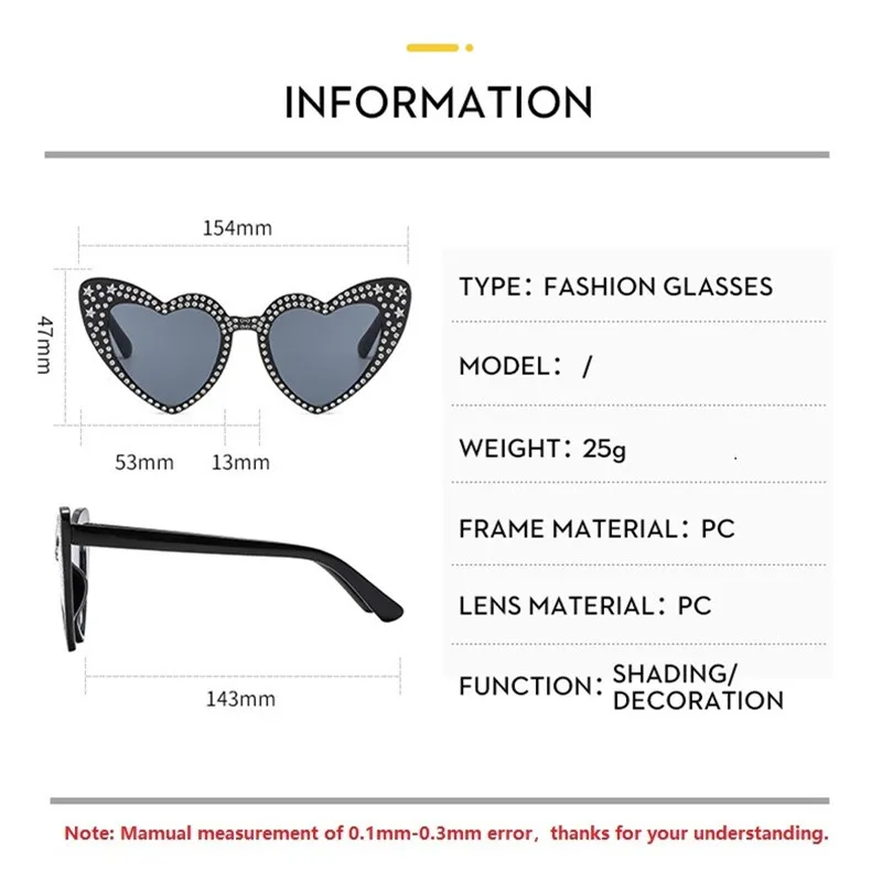 Crystal Peach Heart Women Sunglasses Personalized Glitter Shiny Eyeglasses Gradient Lenses Love Eyewear Wedding Party Gift 2024