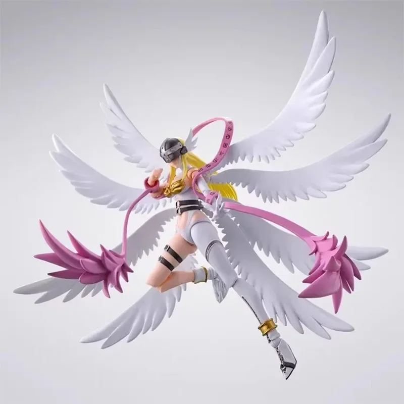 In Stock Bandai Original Genuine Digimon Adventure Angewomon SHF Anime Action Figure Model Toys Gifts Collectible