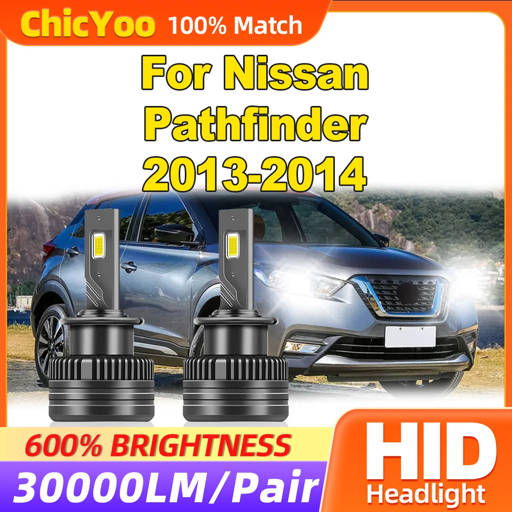 

120W HID Xenon Lights 30000LM Turbo Auto Headlamp Bulbs 6000K White 12V HID Xenon Lamps For Nissan Pathfinder 2013 2014