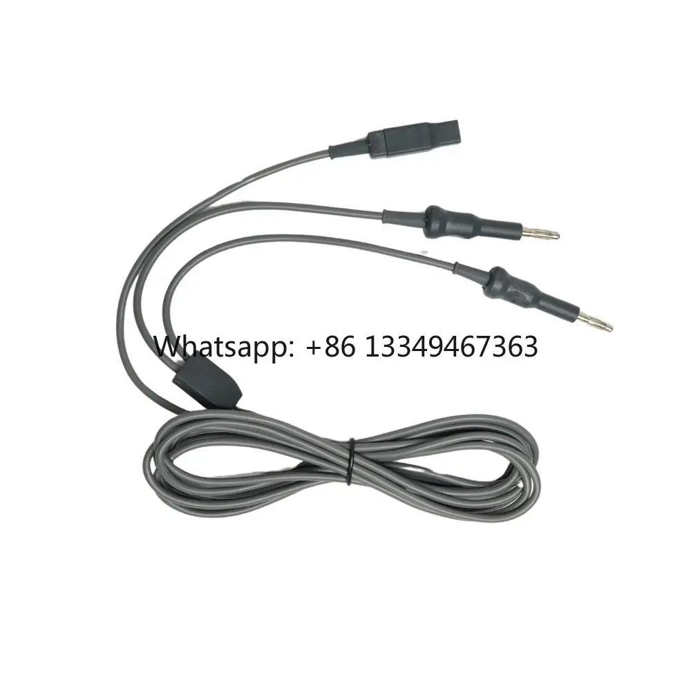 Bipolar Forceps Cable EU Standard Plug Reusable Electrosurgical Bipolar Connecting Cord for ESU Generator