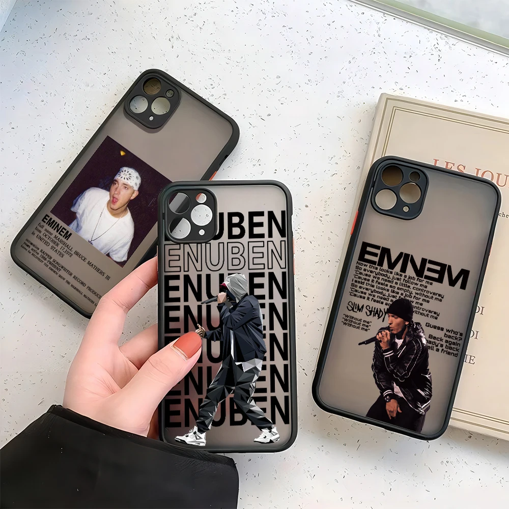 Rap Singer Eminem Phone Case For iPhone 15 14 13 12 11 Mini Pro Max X XR XSMax 7 8 Plus Matte Transparent Back Cover