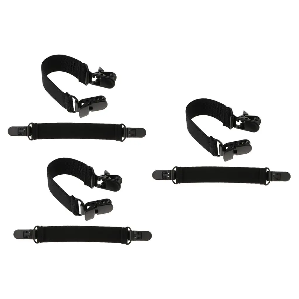 Elastic Boot Strap Pant Clips Durable Polyester Shoe Clips for Biker Motorcycle Bike Leg Sheet Stretching