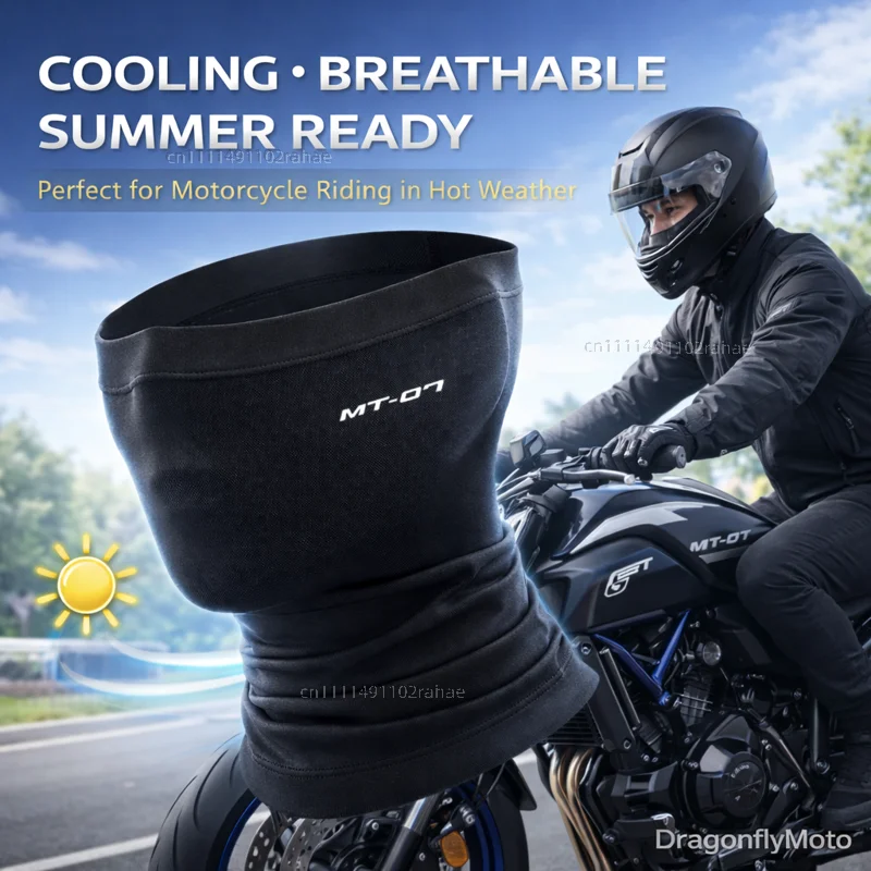 

For YAMAHA MT-07 MT07 MT 07 2014-2022 2021 2020 2019 Custom Logo Motorcycle Mask Summer Breathable Neck Scarf UV Protection