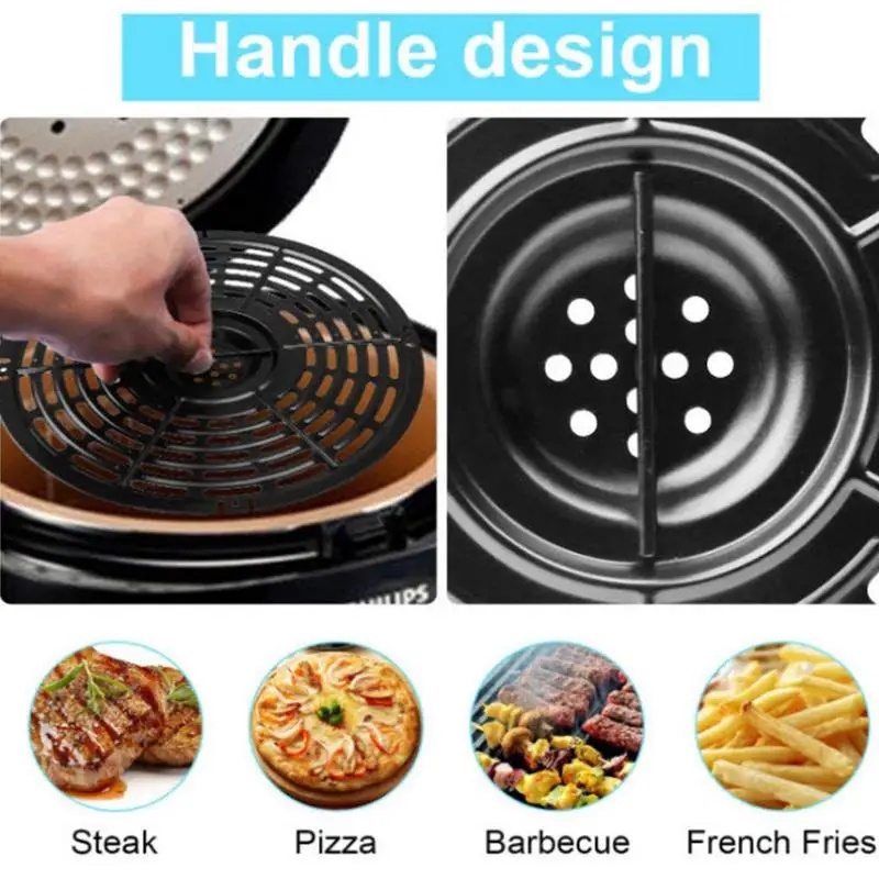 Cesta de freidora de aire antiadherente, repuesto de parrilla, piezas de freidora de aire Power Dash, placa para freír, bandeja para barbacoa