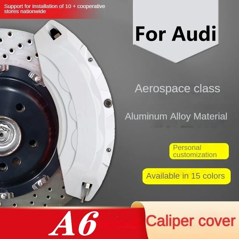 Car Brake Caliper Cover Front Rear 3D Aluminum Kit For Audi A6 Allroad 2.7T 3.0 3.0T Quattro 4.2 2004 2.4AT 2005 40 Hybrid