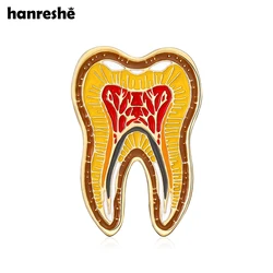 Hanreshe New Dental Tooth Enamel Brooch Pin for Dentist Doctor Backpacks Lapels Hats Badge Jewelry Accessories Gifts