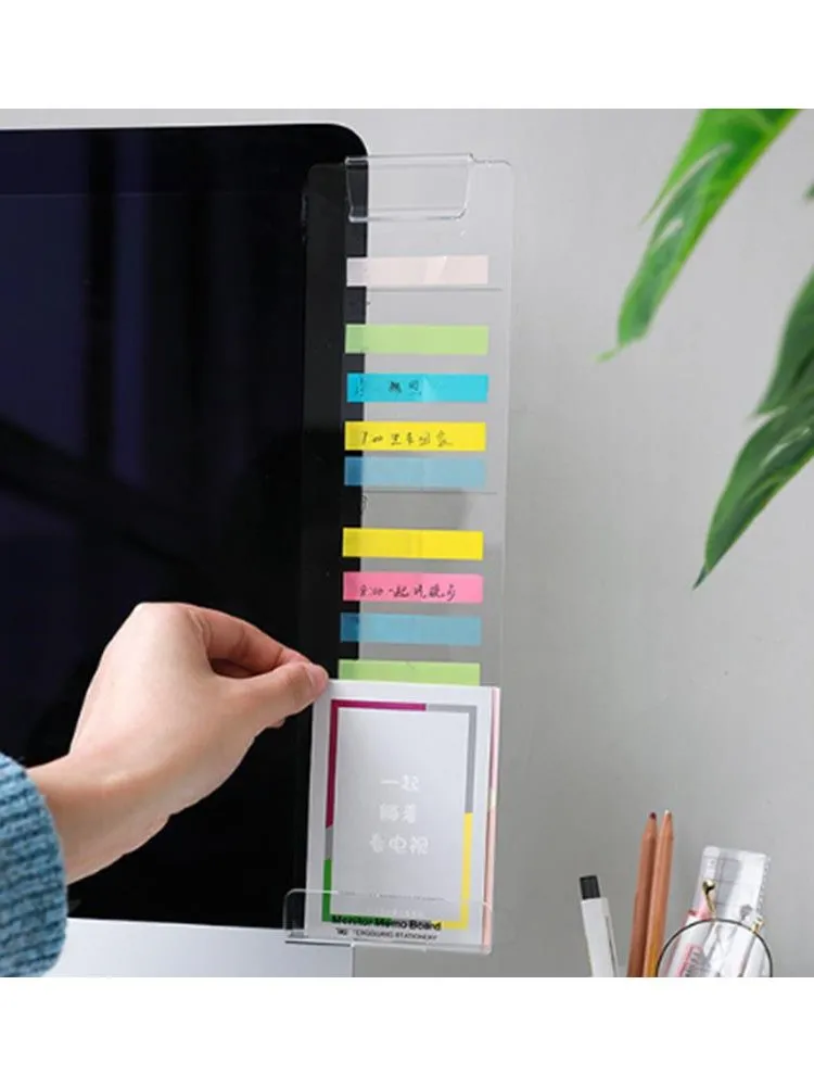 Panneau de mémo de message de moniteur d'ordinateur pour le bureau, porte-notes collant, tableau d'affichage d'écran, notes d'ordinateur