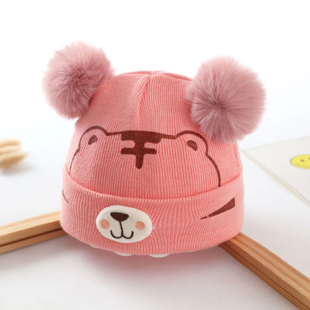 Baby Little Tigers Knitted Hats High Quality Winter Warm Boys Girls Wool Infants Caps Newborn Toddler 0-18 Month