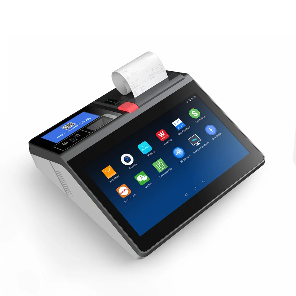 Restaurant Tablet Touch Screen Windows Android Food Ordering Machine All in One POS Systems Terminals with Scanner & Printer