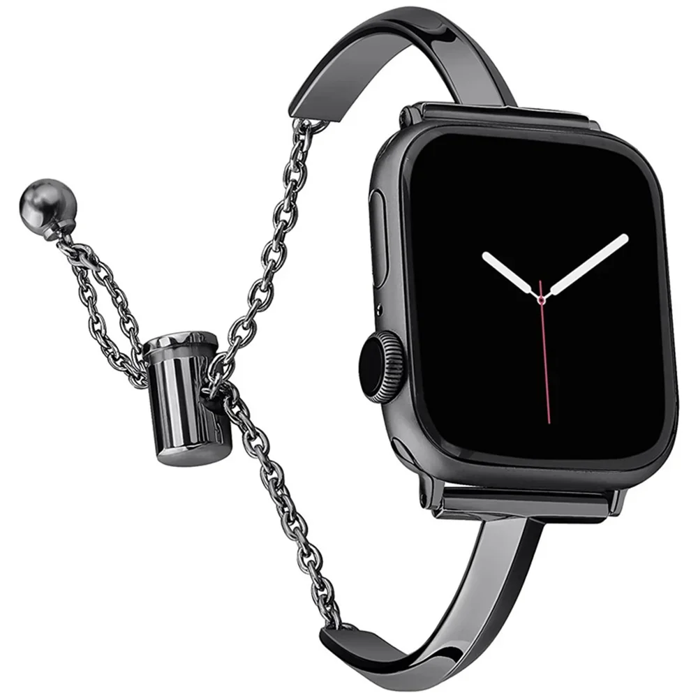 Woman Strap For Apple Watch Band 44mm 41mm 45mm 40mm 42mm 49mm Stainless Steel Fashion Metal Bracelet iWatch Series 9 8 7 SE 6 5