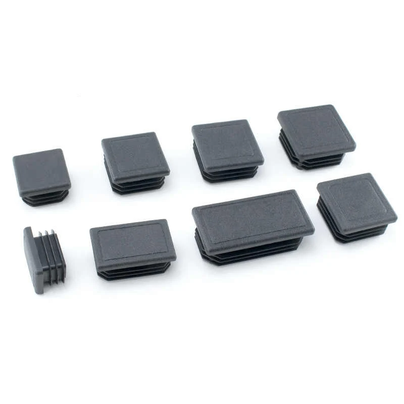 Square Shaped Hard Plastic Inner Plug Stainless Steel Pipe Square Cap Aluminum Alloy Galvanized Pipe End Cap Inner Plug Head