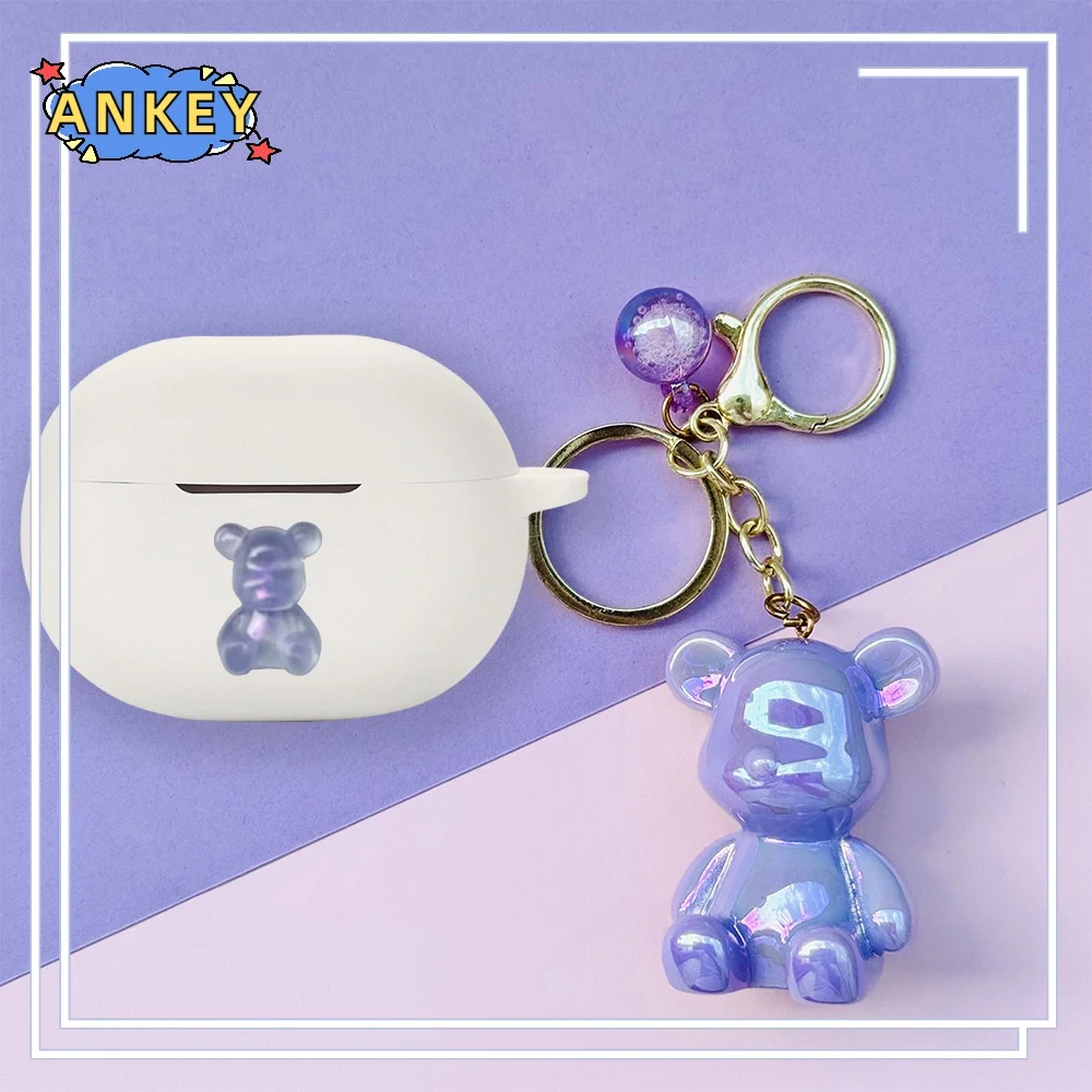 حافظة سيليكون بدلاية كلب دب لبراعم Realme ، غطاء واقي ناعم ، جلد مع قلادة ، Air 6 Pro ، Air6 ، Air 5 Pro ، Air5