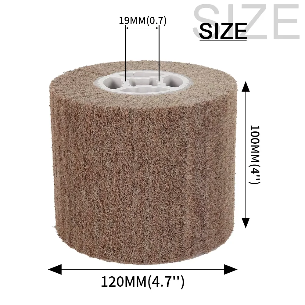 100*120mm Polieren Trommel Polieren Rad Metall Nylon Draht Polnischen Pinsel Roller Polieren Werkzeuge Für Edelstahl