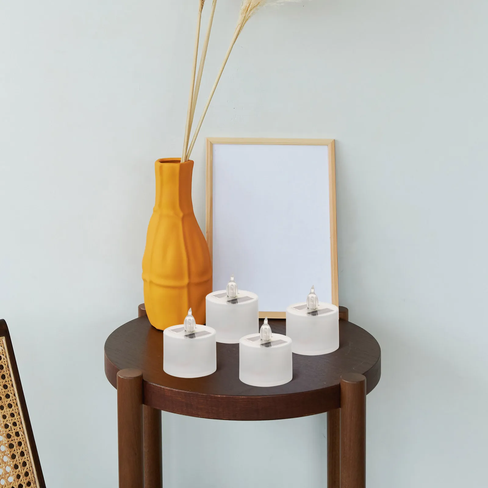 

4Pcs Solar Tea Lights Solar Powered LED Lamps Outdoor Party Garden Yard Lighting Tea Light LED Light