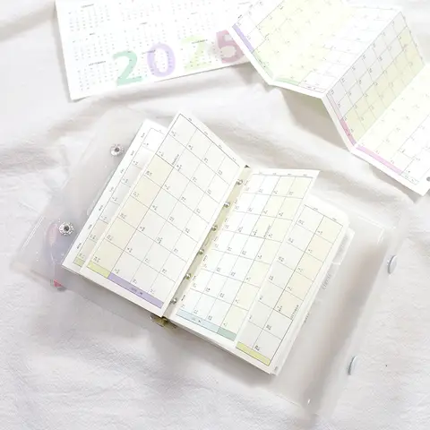 크레이지 호스 소가죽 수제 레트로 유럽 스타일 일기장 - 여행용 스케치북, 학교 공책 또는 친구 선물로 완벽! 11_하트알리 Fromthenon 2025 캘린더 6 홀 루스 리프 저널 플래너 여행자 노트 캘린더 액세서리 사무용품 용품