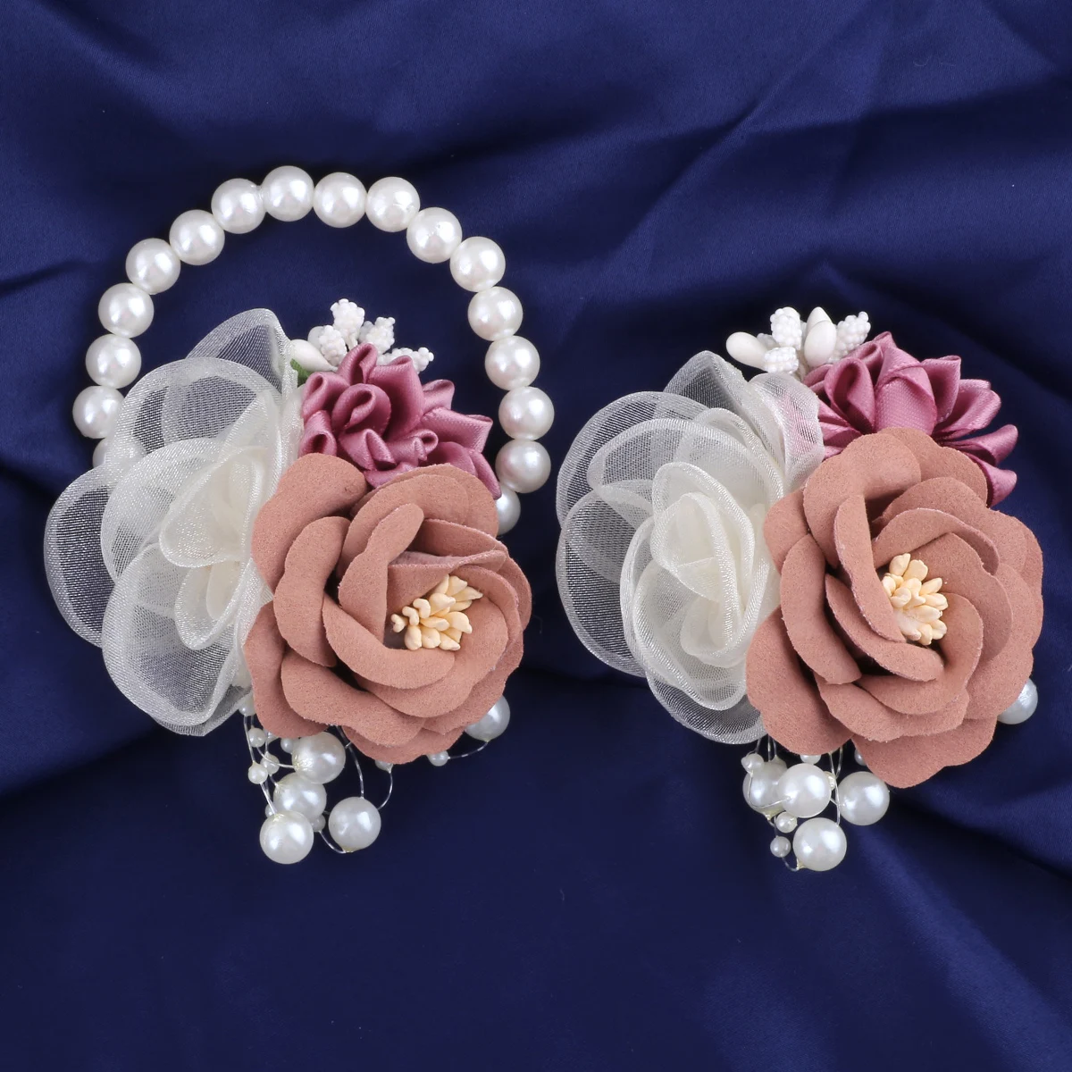 Mädchen Brautjungfer Handgelenk Blume Hochzeit Simulation Kamelie Tanz party Braut und Bräutigam Corsage Armband Hand Blume Hochzeit xh820c