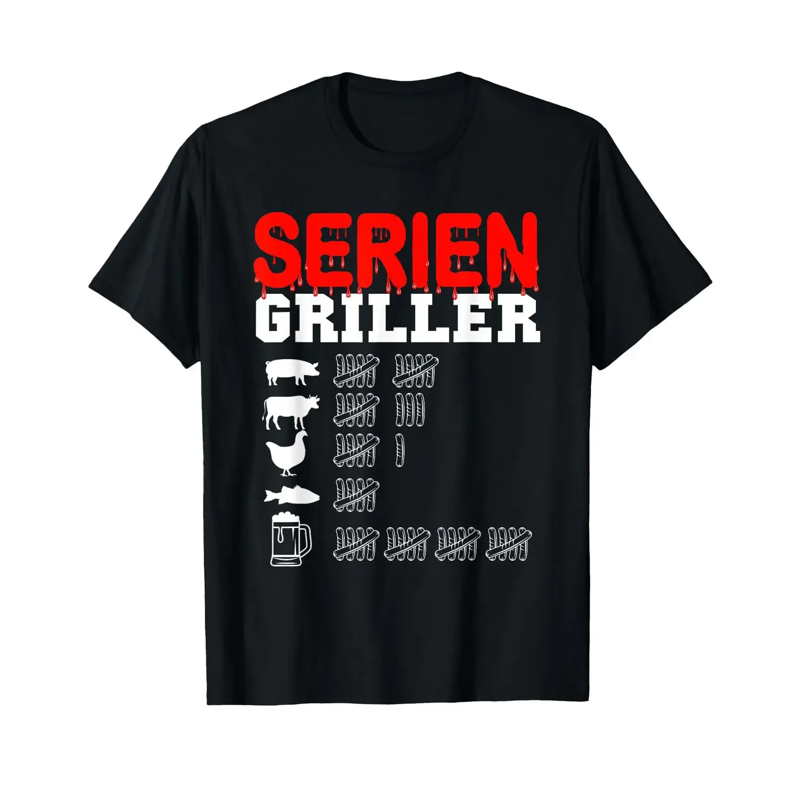 Serigriller BBQ Grillmeister Barbecue Meat Eater T Shirt vintage Washed streetwear Top For Everyday Wear Stylish homme